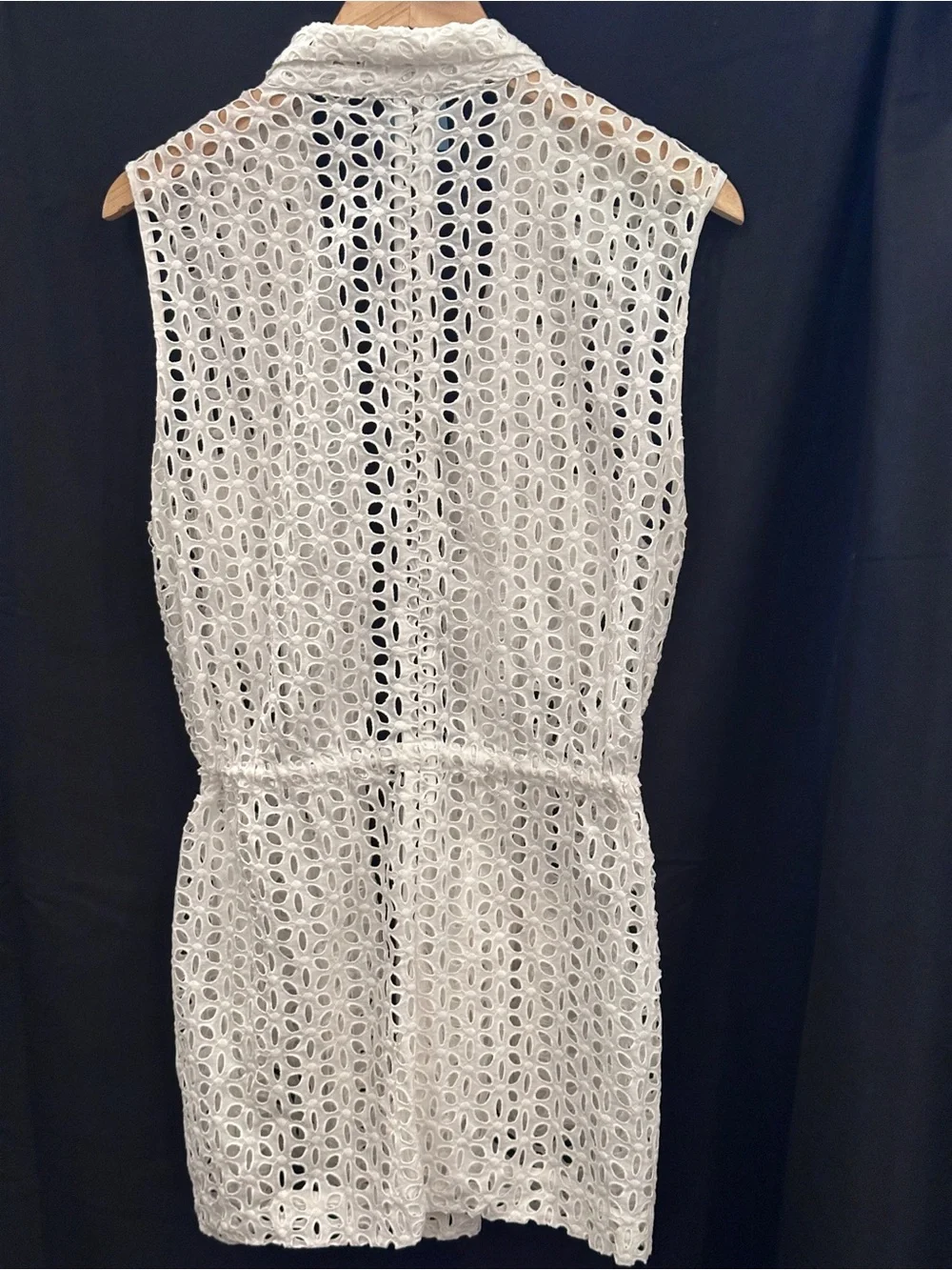 CeCe White Eyelet Drawstring Vest - Picture 4 of 4